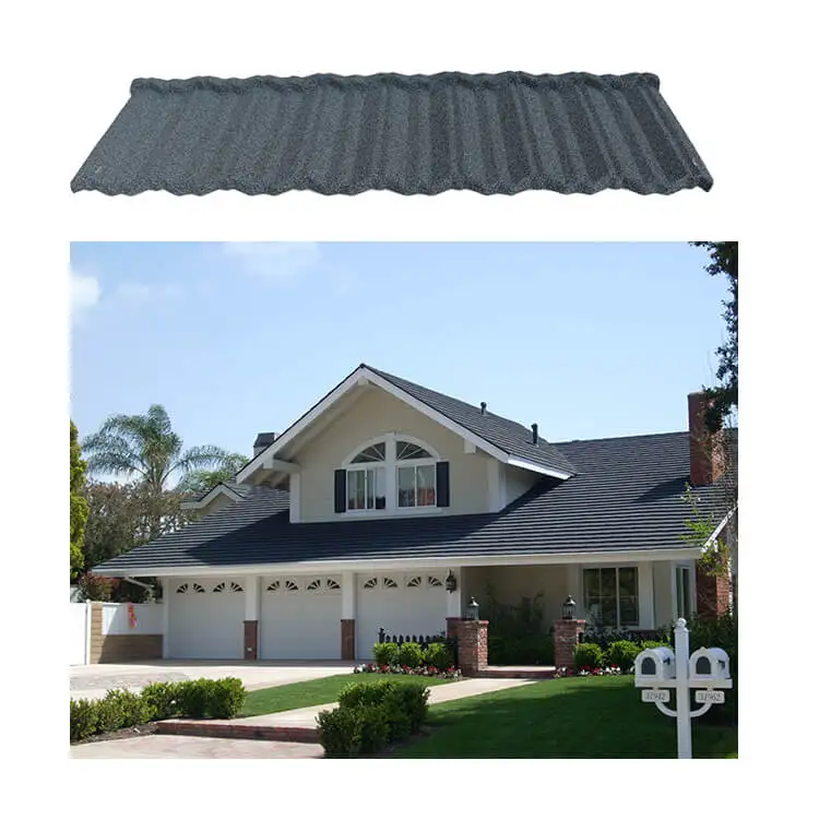 China High Quality Roofing Tile Colored Sand Colored Stone Metal Tile Export Manufacturers