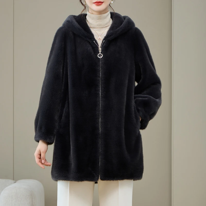 Wholesale Women Winter Clothes New Plus Size Coats For Ladies Fur Winter Coat Mink Women Mink Fur Coats For Women