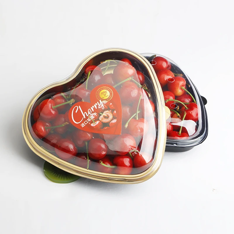High Quality Plastic Tray Heart Shaped Box For Strawberries