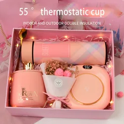 new design 55 degree thermostat cup set creative ceramic coffee mug warmer cup cute pink mugs with logo tea cup for wedding gift