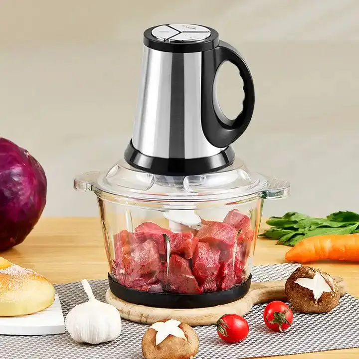 Хит продаж, 2023, 2 л, 3 л, маленький мясорубка, лучшая домашняя кухня, дешевая электрическая мясорубка из нержавеющей стали, мощная мясорубка