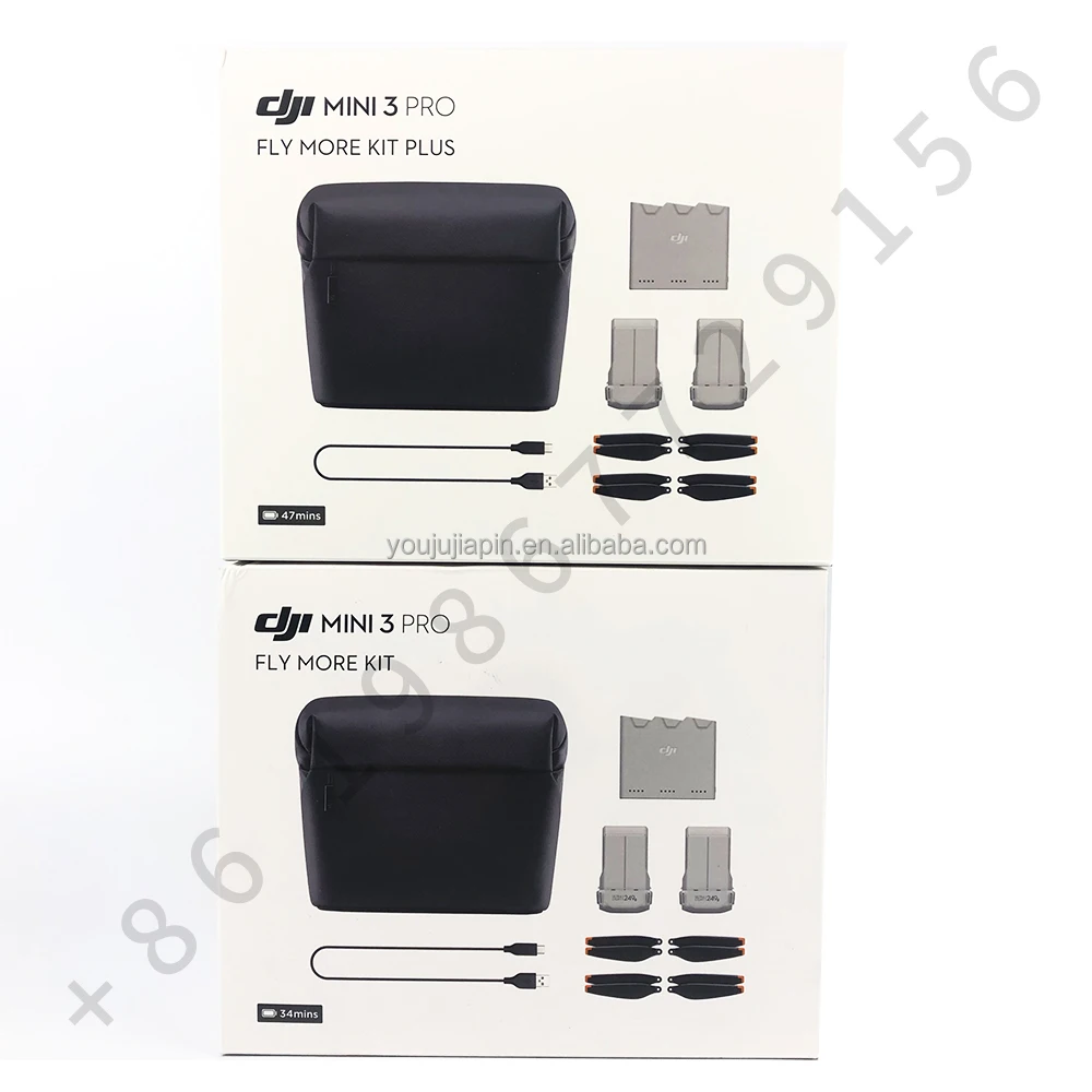 2022 NEW DJI Mini 3 Pro Fly More Kit Plus with two Intelligent battery 47-minute max flight time provide power to the drone