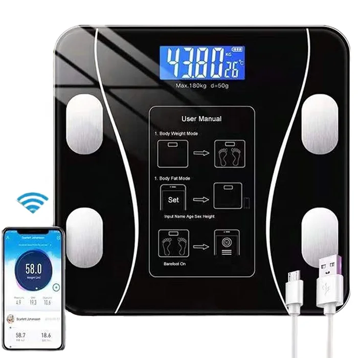 
High Quality Tempered Glass Stand Base BMI for Hotel and Home Body Scale Weight Composition 