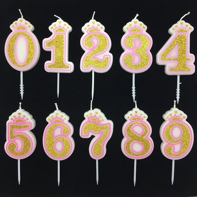 Home Decorations Soy Wax Paraffin Candle Soy Custom Colorful Candle Birthday Party Number Shaped Birthday Tiny Candles