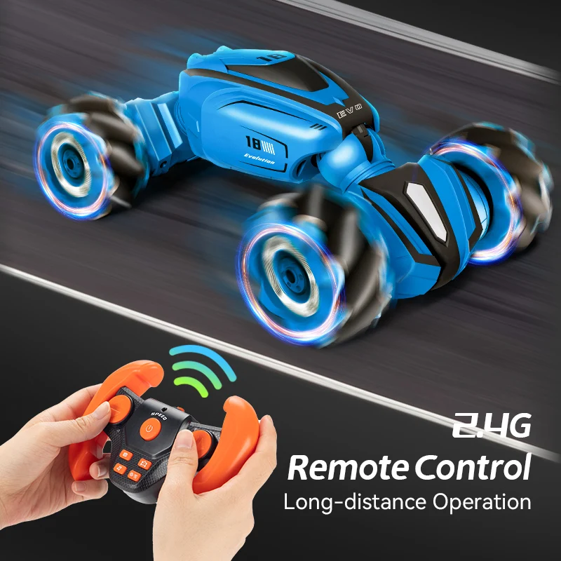 JJRC Mini gesture remote control car double-sided stunt twist car 2.4G remote control climbing car high-speed off-road vehicle