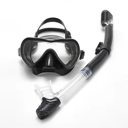 Deep sea dry scuba diving equipment underwater kit mask and snorkel set for adults breathing tube