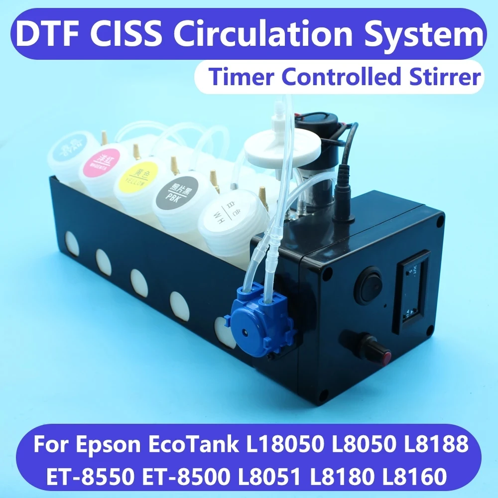 L18050 DTF Ciss Kit L8050 Ink Circulation System Kits DTF Device For Epson L1800 L800 L805 XP600 DTF Printer White Ink Stirrer