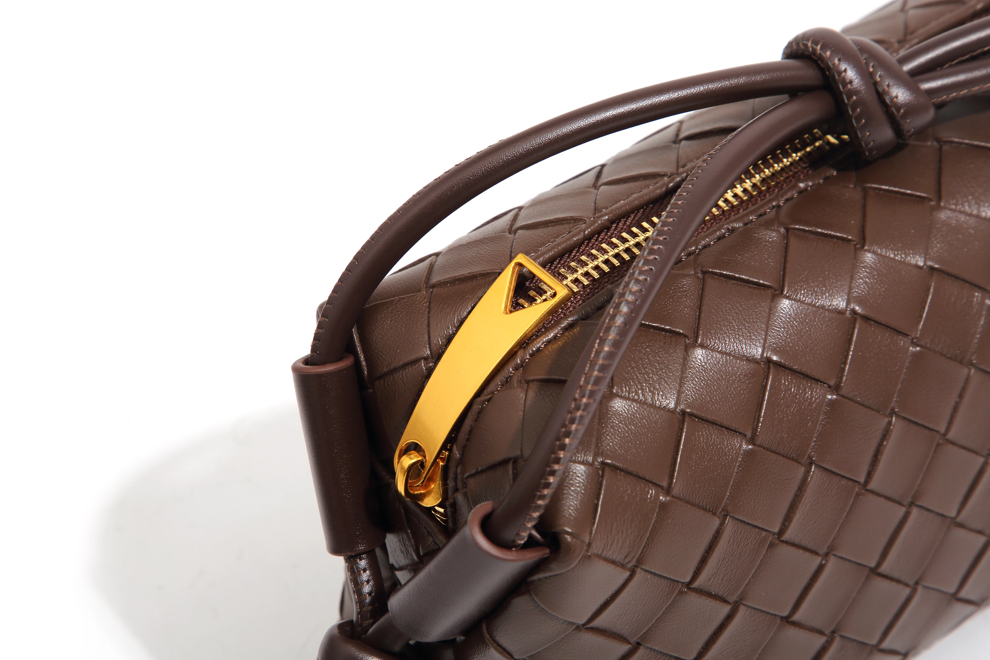 Latest fashion women pu leather woven pattern cross body hand bags for ladies string shoulder bags small camera  purse with loop