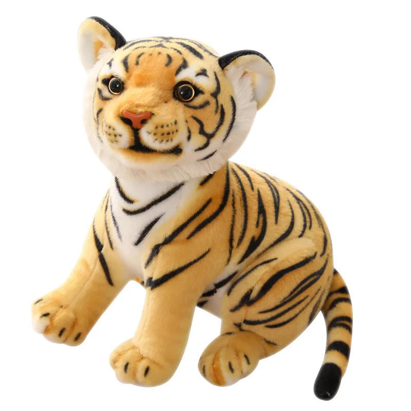 Cute Tiger Plush Toys Simulation Little Tiger Dolls White South China Tiger Stuffed Animal Plush Soft Toy Doll