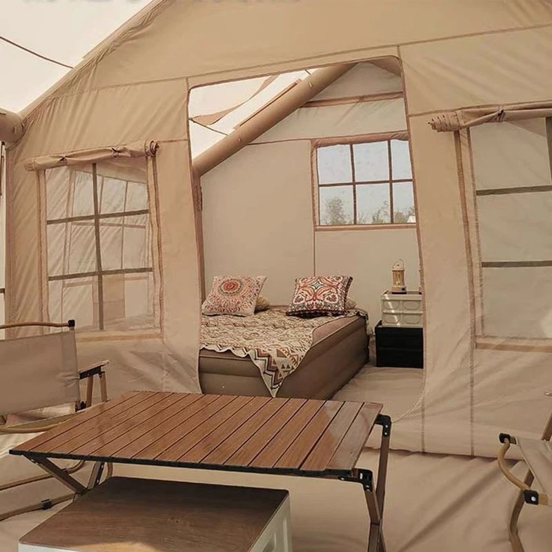 quick opening water outdoor silver air sealed led light Tipi ango air inflatable clamping tent