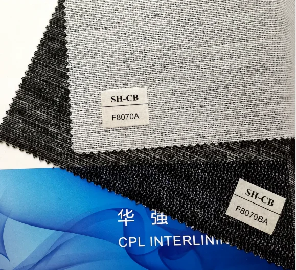 Customized fusible interlining for garments which bond strength stability