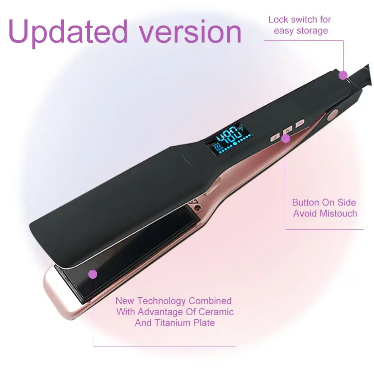 High Quality Customize Titanium Hair Straightener Flat Irons For Keratin Use Private Label Iron