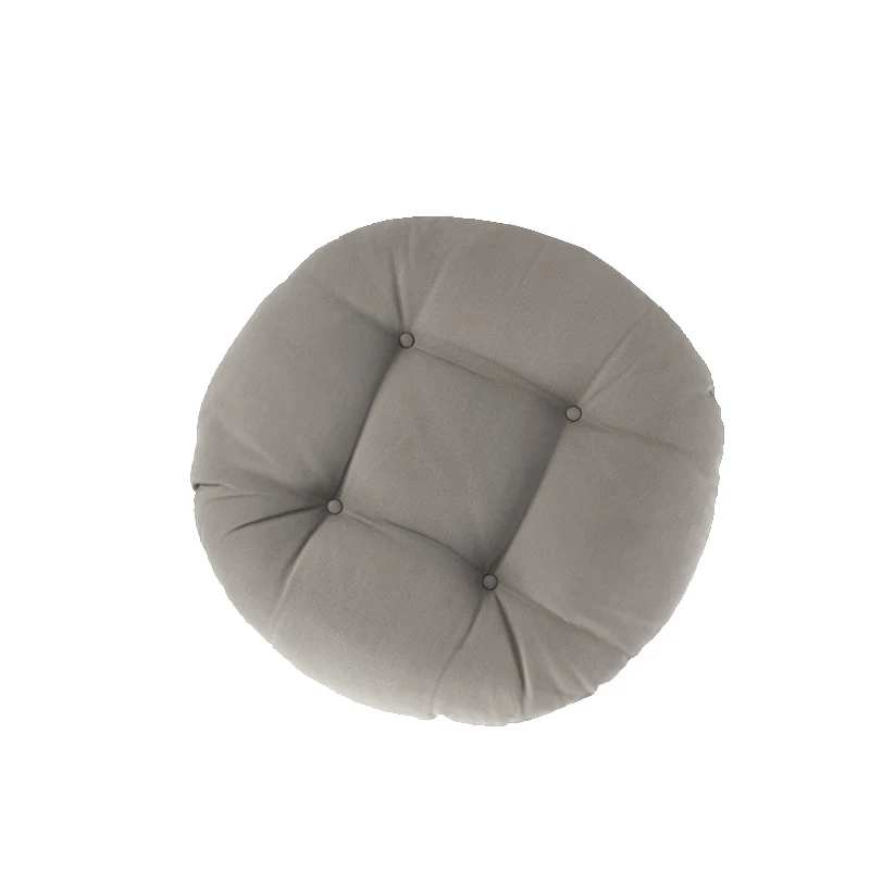 Round Custom Outdoor Water Resistant Grey Compressible Swing Egg Chair Dot Seat Cushion with Pillow
