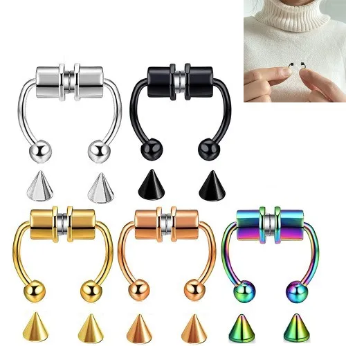 Amazon Product Avaible Nasal Splint Amazon Hot Sale Stainless Steel Magnetic Nose Ring