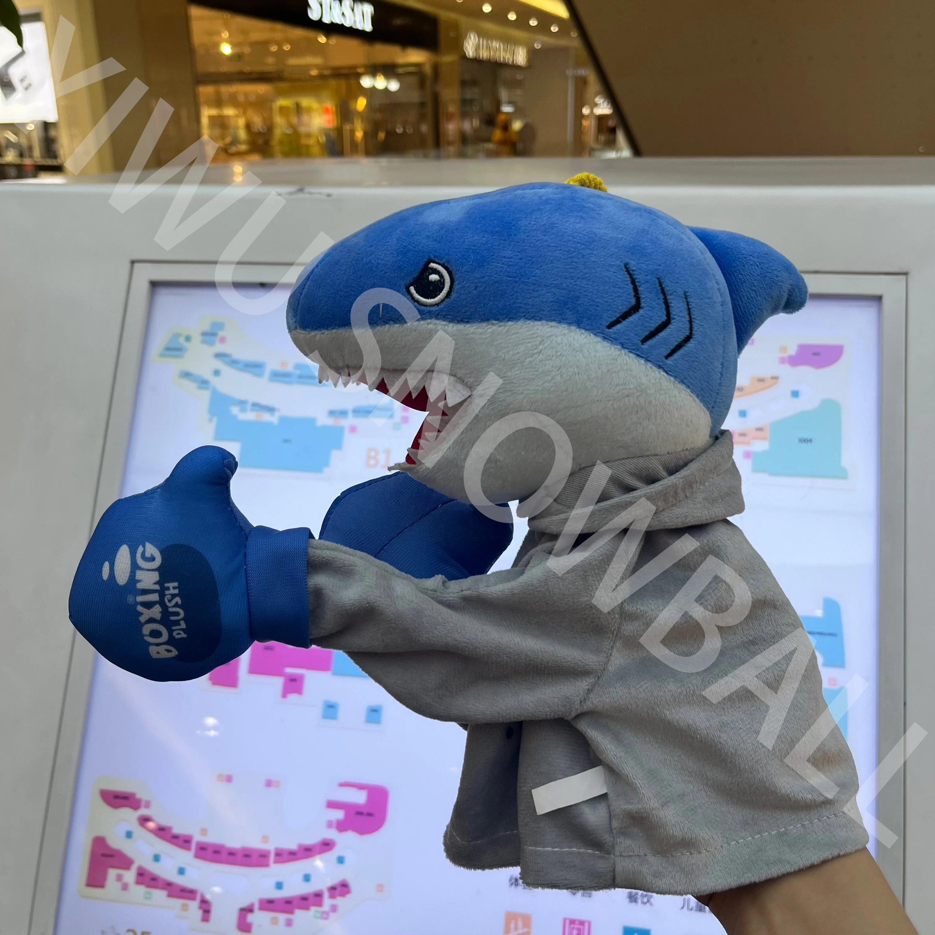 New Indoor SportToys Interaction Boxing Plush Shark Cute Cartoon Soft Stuffed Animal Punching PK Boxing Shark Children Toy