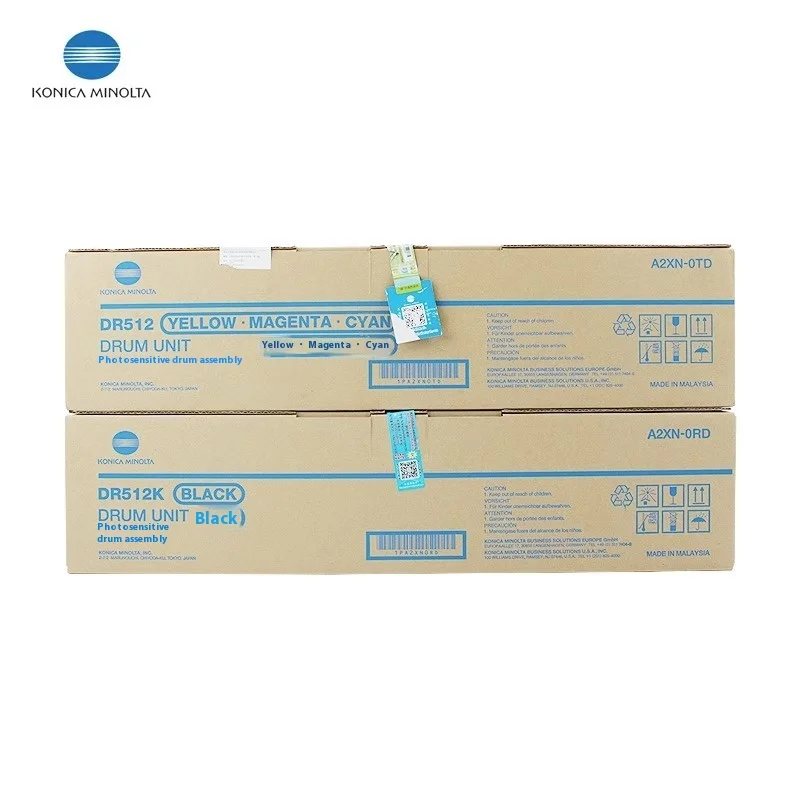 Оригинальный картридж с тонером Konica Minolta DR512K черного и DR-512CMY цвета A2NX-0RD светочувствительных селеновых барабанов