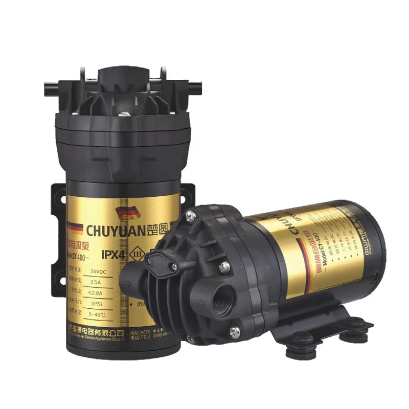 Wholesale Chuyuan High Pressure Dosing Booster Pump for Ro Plant 100gpd Ningbo 24V 100GPD Gallon Per Day