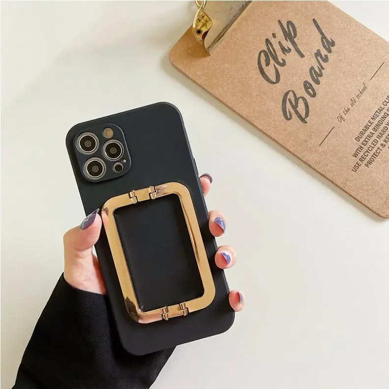 2021 Protective Phone case For iPhone 11 12 Pro Max lady case with bracket ins Phone Cover For iPhone 7 8 12 Pro Max