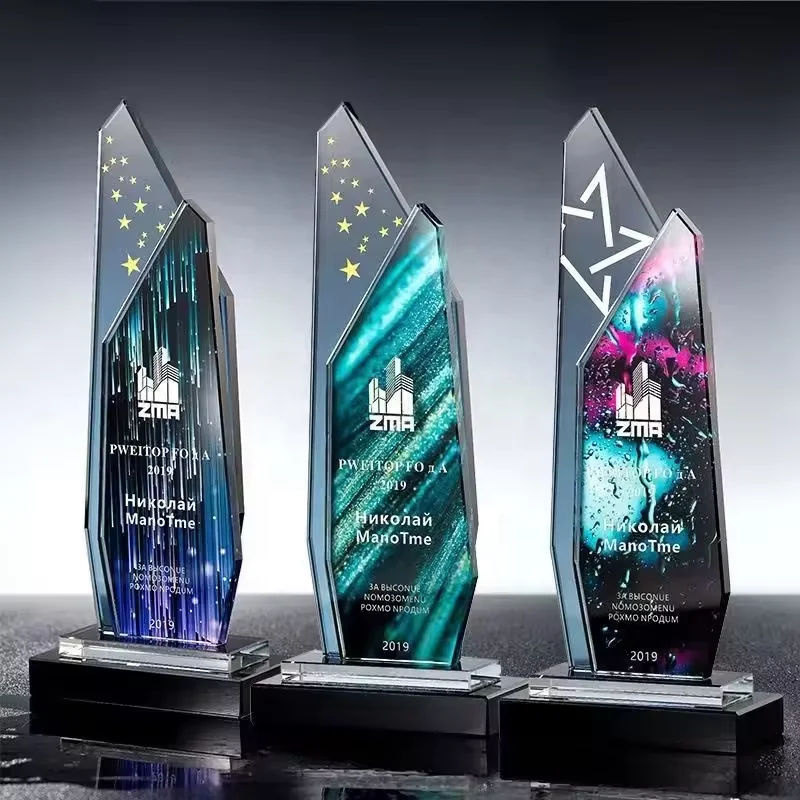 UV Printing Customized Champion Award Crystal Award Trophy