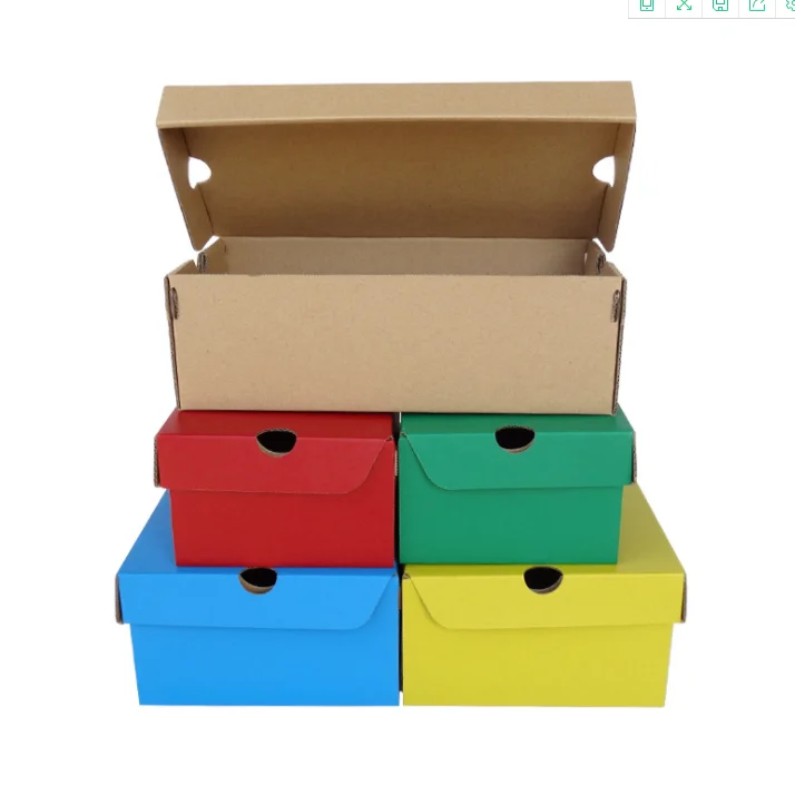 Shoe Paper Box customized Kraft Paper Shoe Box Packing Slippers Sandals Paper Shoe Gift Box Kraft