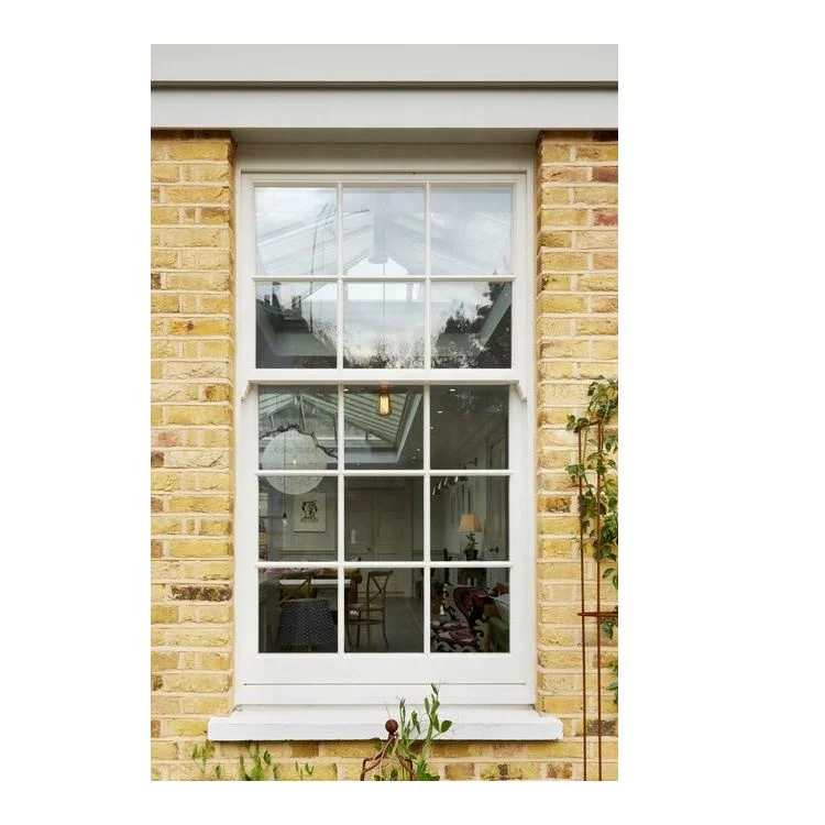 Alucasa American Style Upvc Vinyl Double-Hung Windows and Doors Profiles Single Hung PVC Window