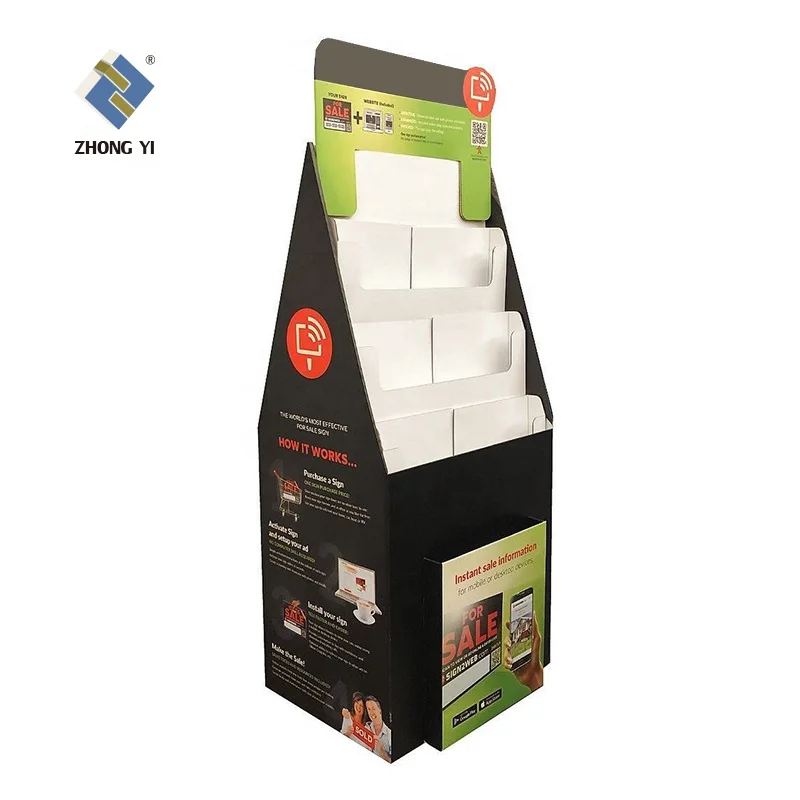 3 Layer Tier Shop POP Paper Corrugated Cardboard Display Stand for Golf Football Game Sport Product Mask Advertising