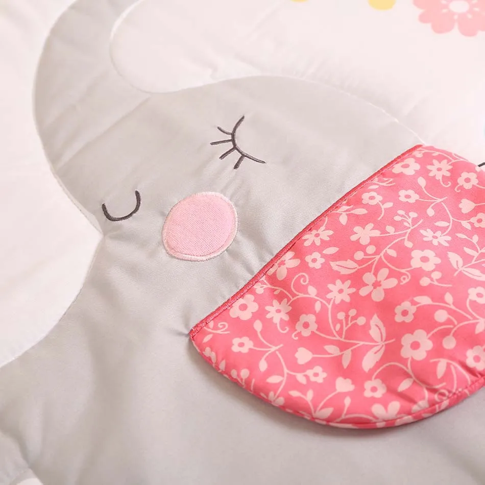Newborn Suit Cartoon Pattern Children Quilt +Rail Guard Cover+ Baby Sheets +Crib Skirt Infant Bedding Ten-piece Bedding Set