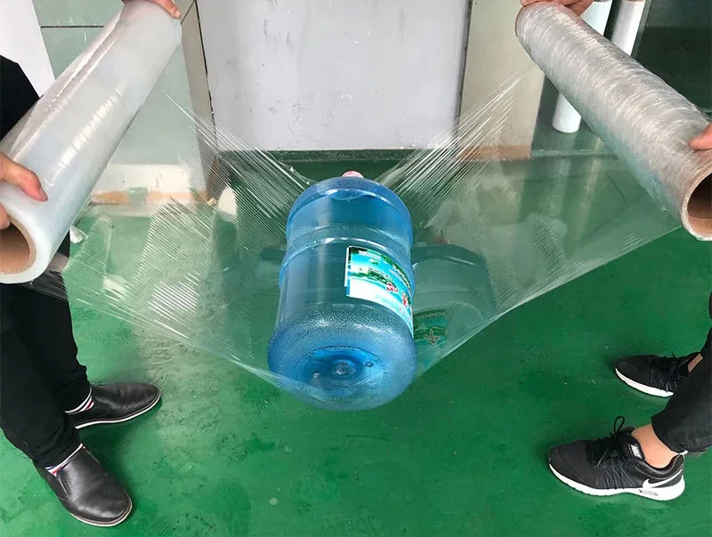 40kg 50kg Manual Plastic Wrapping PE LLDPE Stretch Film Jumbo Roll