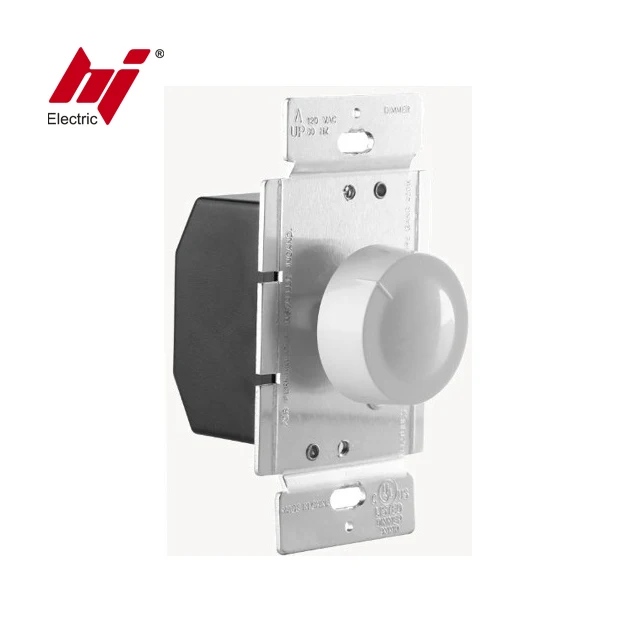 UL CUL 120V 600W Push on/off rotary silicon controlled light dimmer switch with indicator