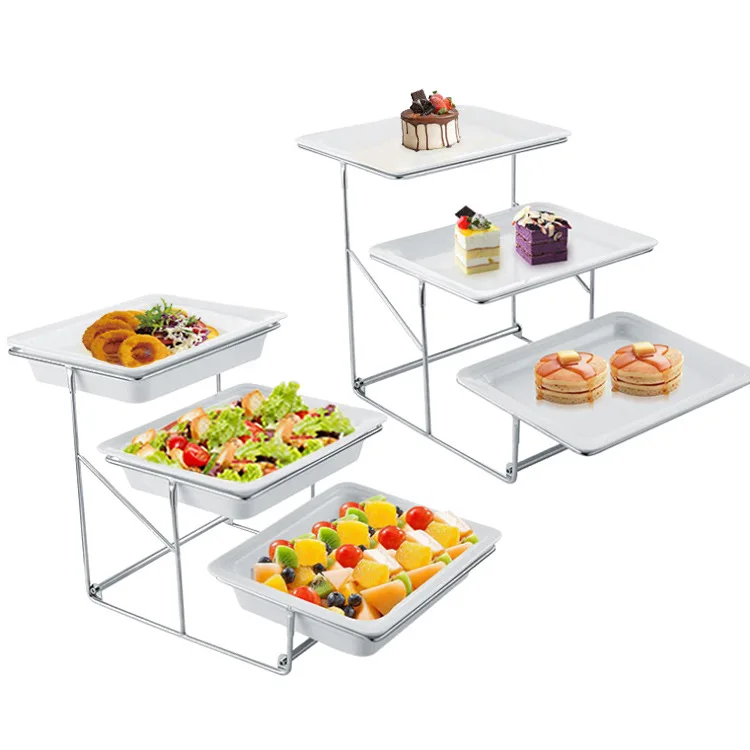 Factory Wholesale Catering Stand Food Display Multi Tier Buffet Dessert Riser Stand For Party