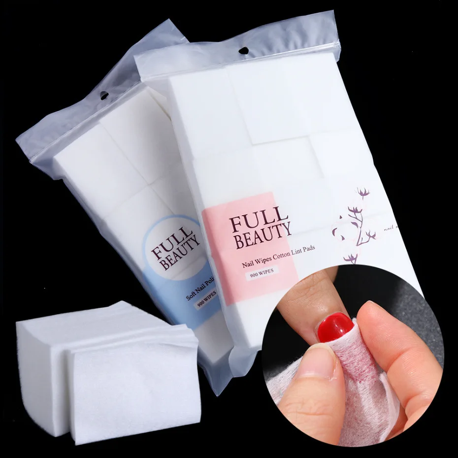 450pcs/bag Gel Polish Remover Pad Nail Wipes Cleaning Lint Free Paper Pad Soak off Remover Manicure Cotton Napkins Wrap Tool