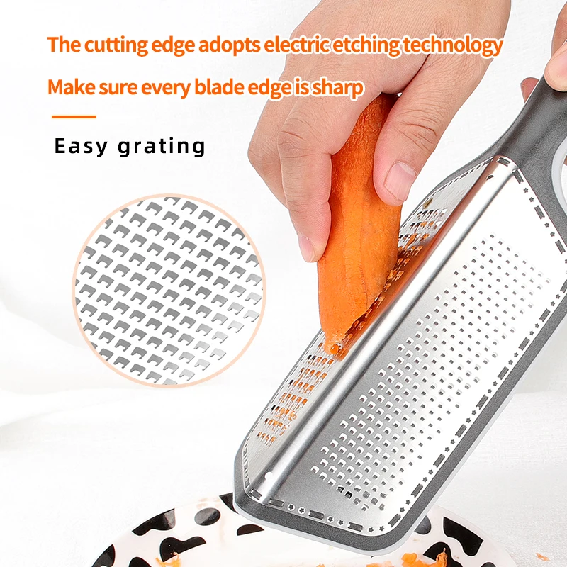Factory whole sale manual stainless steel cheese grater vegetable grater with two side for kitchen