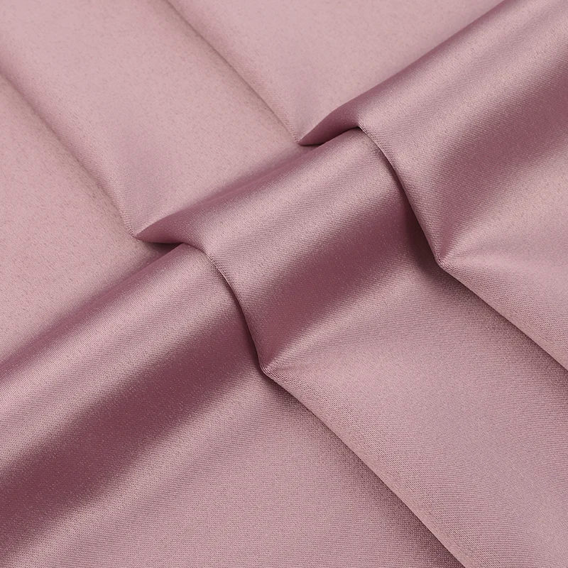  Polyester spandex fabric imitated silk satin woven elastic bright smooth for women clothes home wear dress