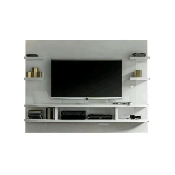 Hot Selling LED Wall Unit Entertainment Center With Shelves Multi-function MDF Wooden Stand Tv Stands Fortv furnitures