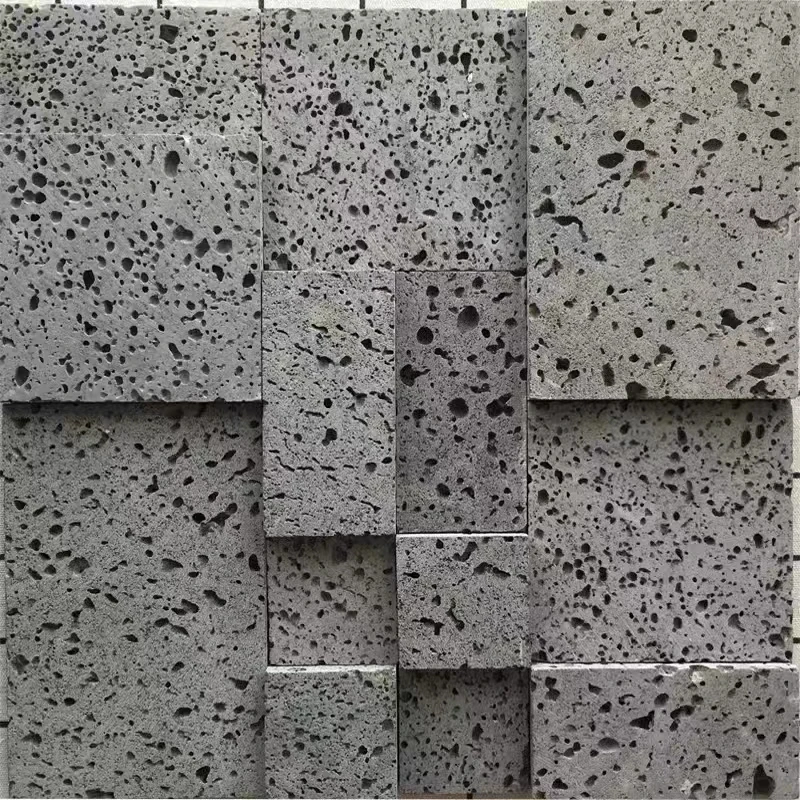natural grey lava stone volcanic rock for wall decoration