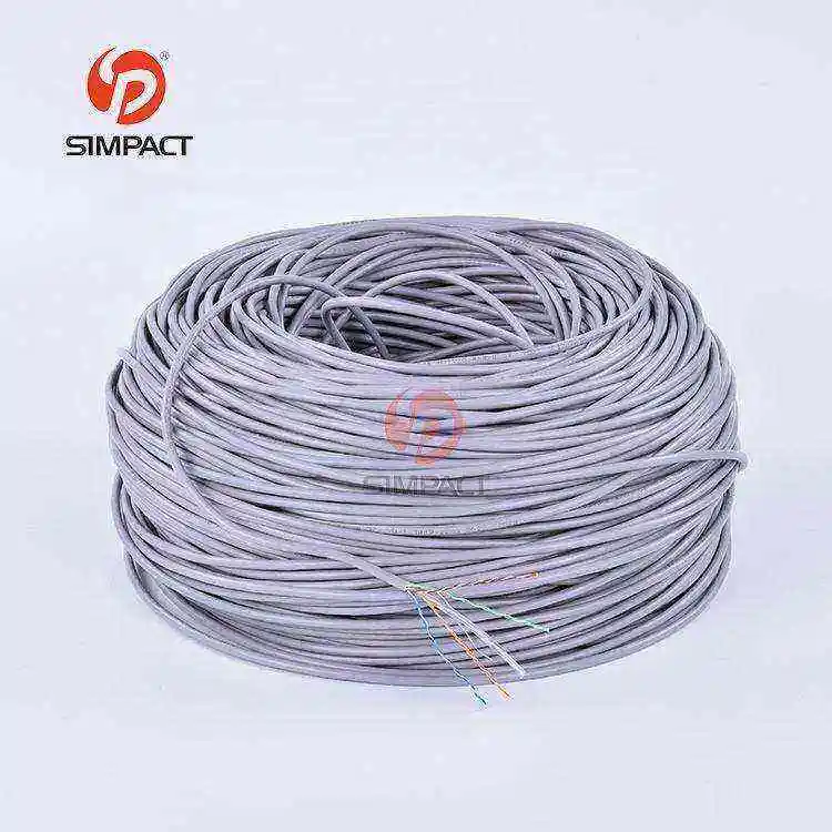Simpact Factory Supply High Quality Pvc/Pe/Lszh/Cmp/Cmr Jacket Lan Cable Cat6 Network Unshielded Ethernet Cable Cat6