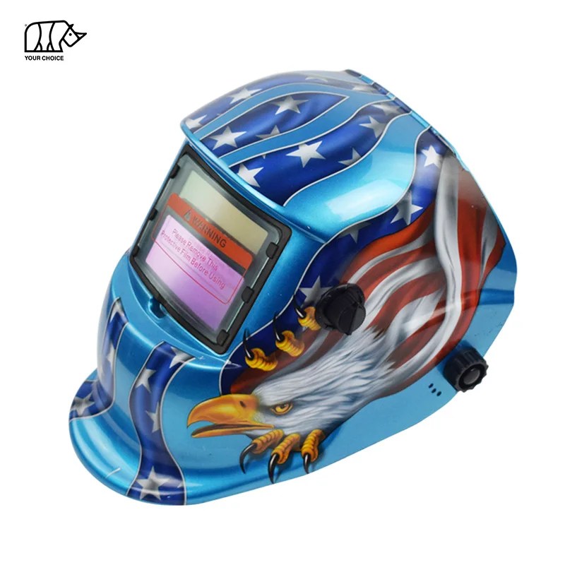 INWELT Popular Sticker Customized Solar Automatic Auto Darkening MIG TIG Welding Helmets with Decals