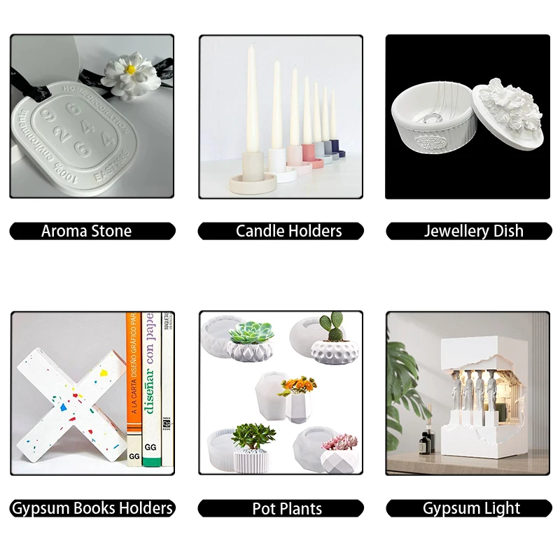 Yogo Whiteness 95 Gypsum Powder Aroma Beta Ultra-White Alpha No Shrinking Plaster Of Paris For Aromatherapy Kids Candle Jars