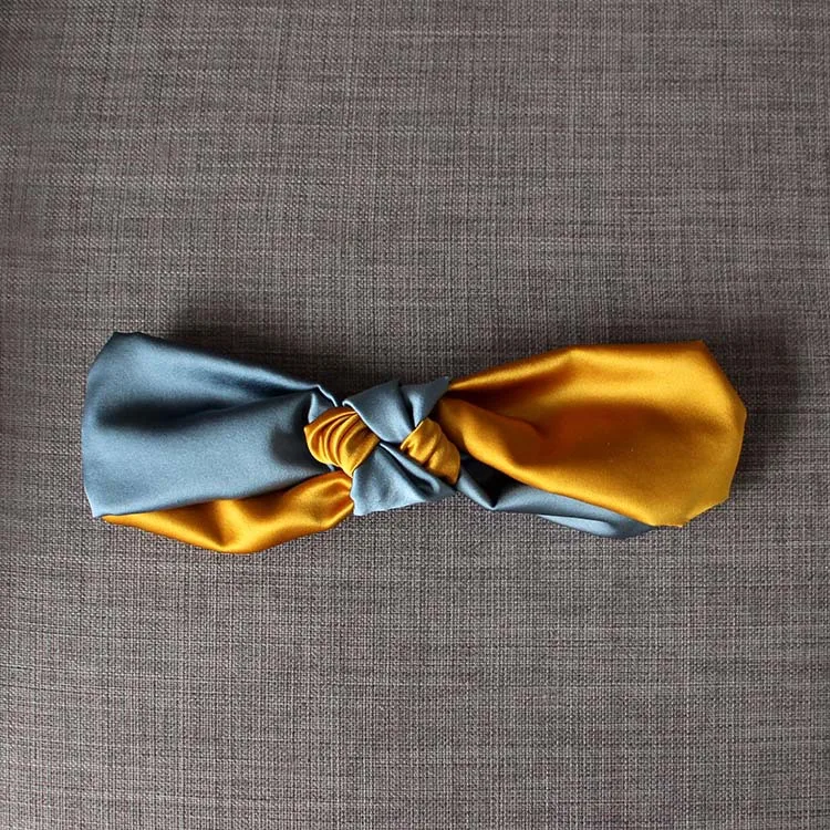 Custom Logo hair tie fashion satin hair bands for women