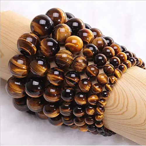 12mm Natural Round Yellow Tiger Eye Stone Beads Loose Gemstone Beads