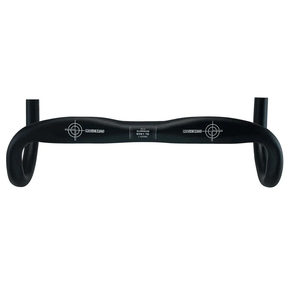OEM/ODM New Design Aluminum Alloy Aero Road bike Handle bar 31.8*420mm Bent Road Bike Bicycle Handlebar