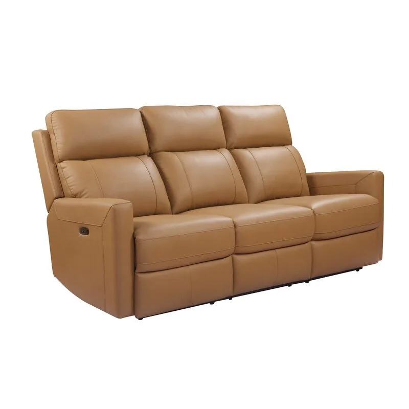 GEEKSOFA Factory Direct Genuine Leather Square Arm Reclining Sofa Good Quality Furniture Sofa With USB Charging For Living Room