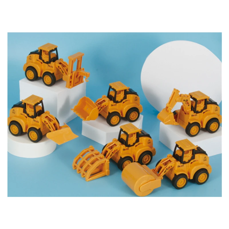New type  Excavator Toys  bulldozer Engineering vehicle set Inertia Car Toys Friction Powered Cars for Kids