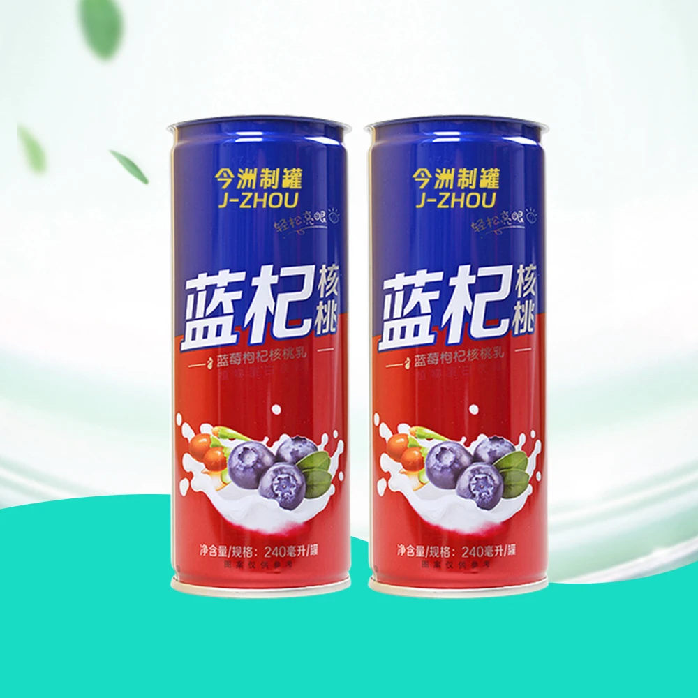 Wholesale transparent Food Grade Recyclable 691# Energy tea soda soft Drink Packaging round empty Metal Tin Can with Lids