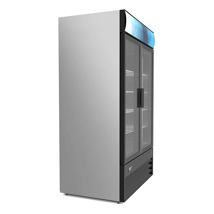 Домашняя горизонтальная барная стойка с 2 стеклянными дверцами, стол для коммерческих напитков, пива, дисплей, холодильник, холодильник, охладитель со светодиодной подсветкой