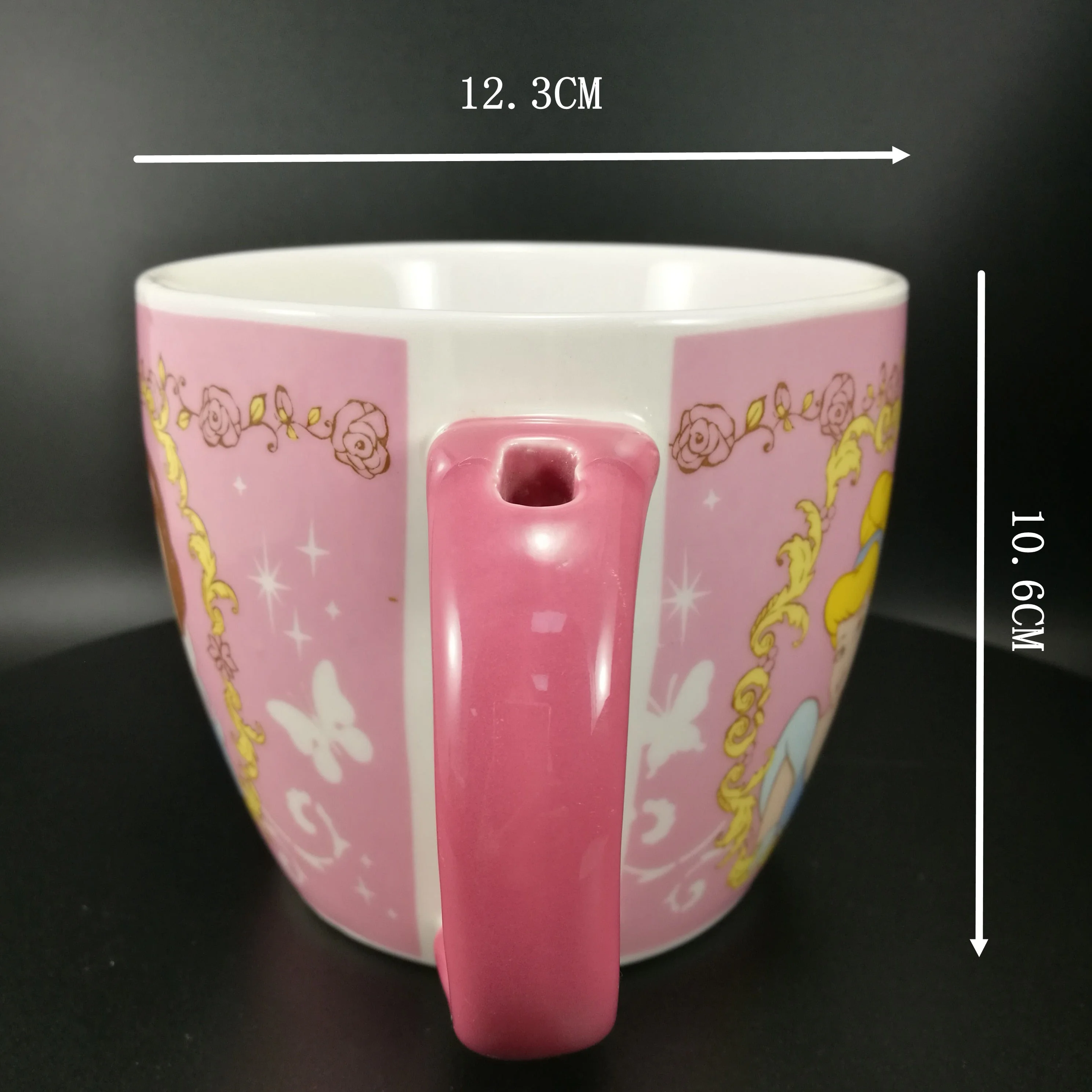 Розовые 4 8 дюймовые керамические миски с крышкой и мультяшным принтом на заказ