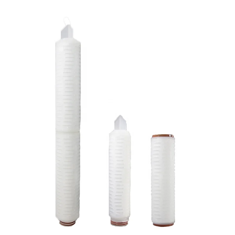 Long Service Life10' 20'30' 40' 1um 2um 3um 5um Glass Fiber GF Pleated Filter Cartridge for Industrial Oil Filtration