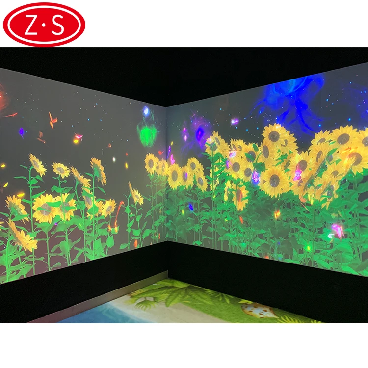 
Good price amusement park product 3D big screen interactive floor and wall 