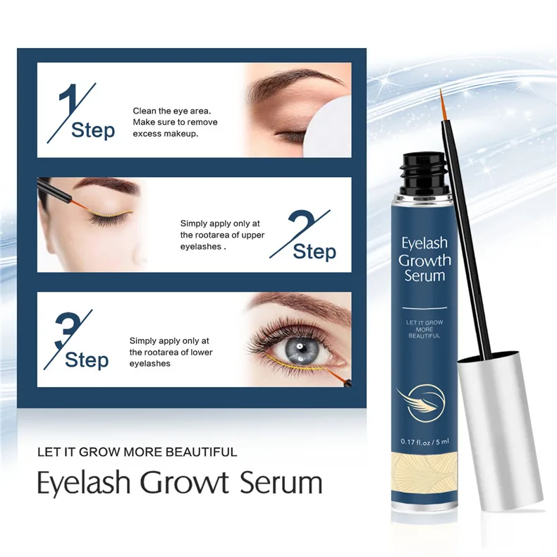 Eyelash growth serum Wholesale Natural Eyebrow Eye Brow Enhancer Grow Liquid Boost Lash Growth Serum Private Label Eyelash S