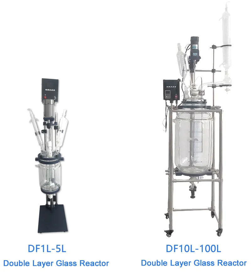 High Quality 5l 10l 30l Lab Jacketed Glass Stirred Lined lab reactor